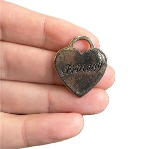 Vintage Silver Tone “Brittany” Heart Pendant